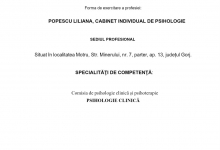 Cabinet Psihologie Motru Psiholog Motru - Psihologie Clinica si Terapie ABA  - CIP Liliana Popescu